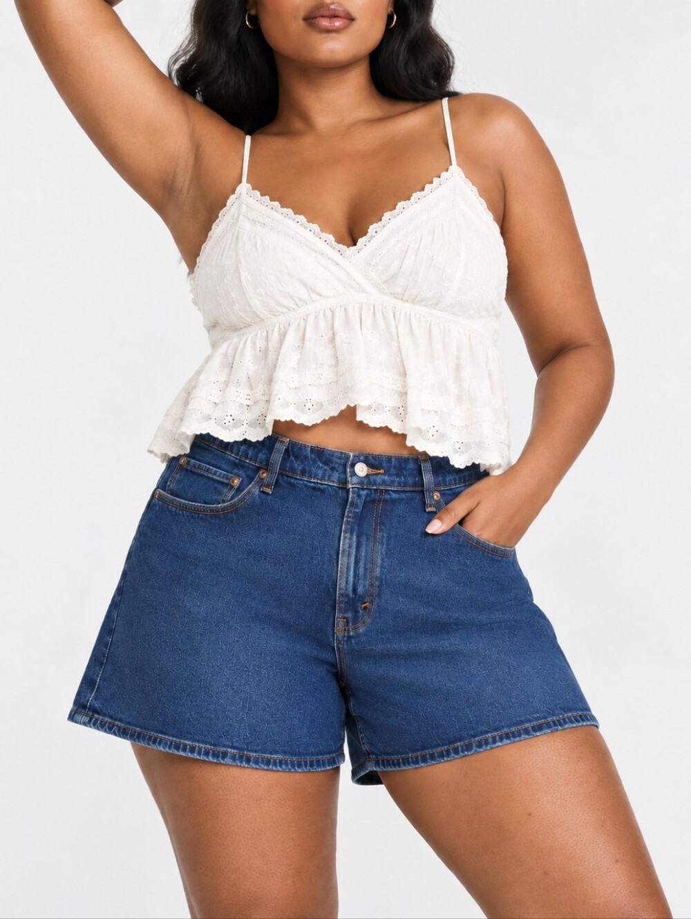Abercrombie & Fitch The Dad Short Curve Love Dark Wash High Rise NWT 33 16